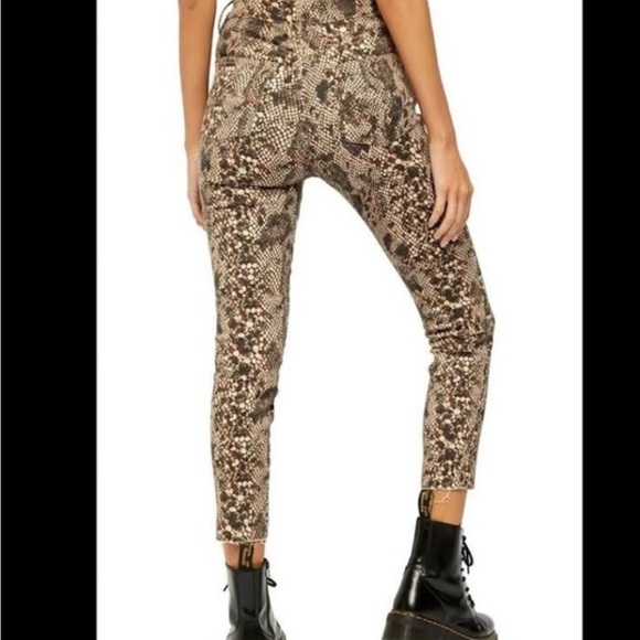 Free people jeans high waisted two faced snakeskin - Picture 4 of 14